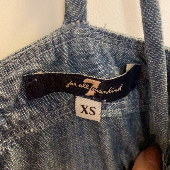 7 for all mankind denim romper in xs - Picture 6 of 6